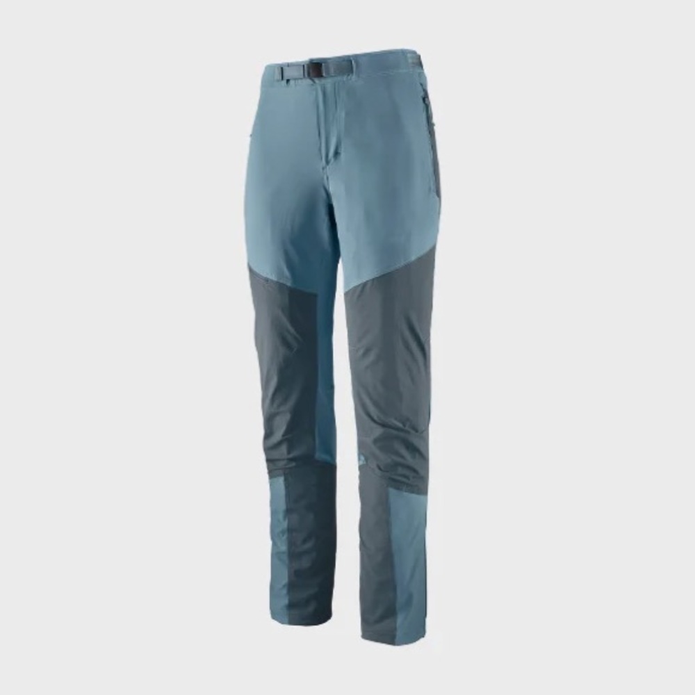 Patagoina Terravia Alpine Pants Blue Bleted Colorblock Hiking Womens Size 12